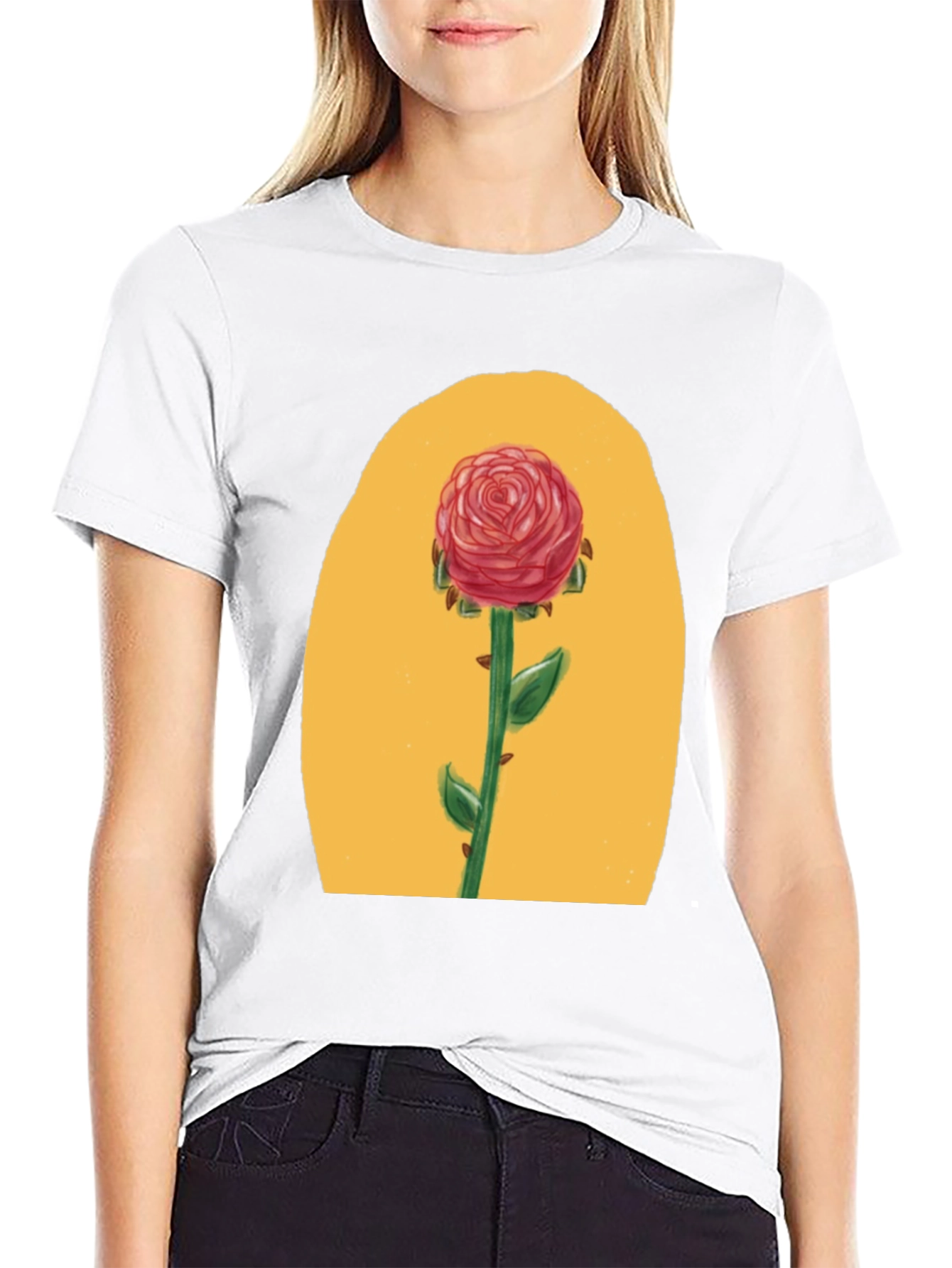 Rose Graphic Tee - Beauty & Beast Inspired