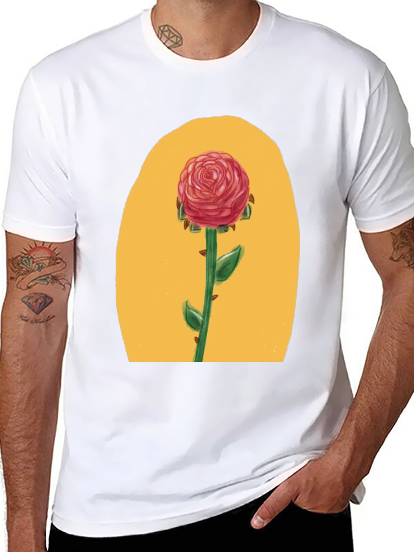 Rose Graphic Tee - Beauty & Beast Inspired