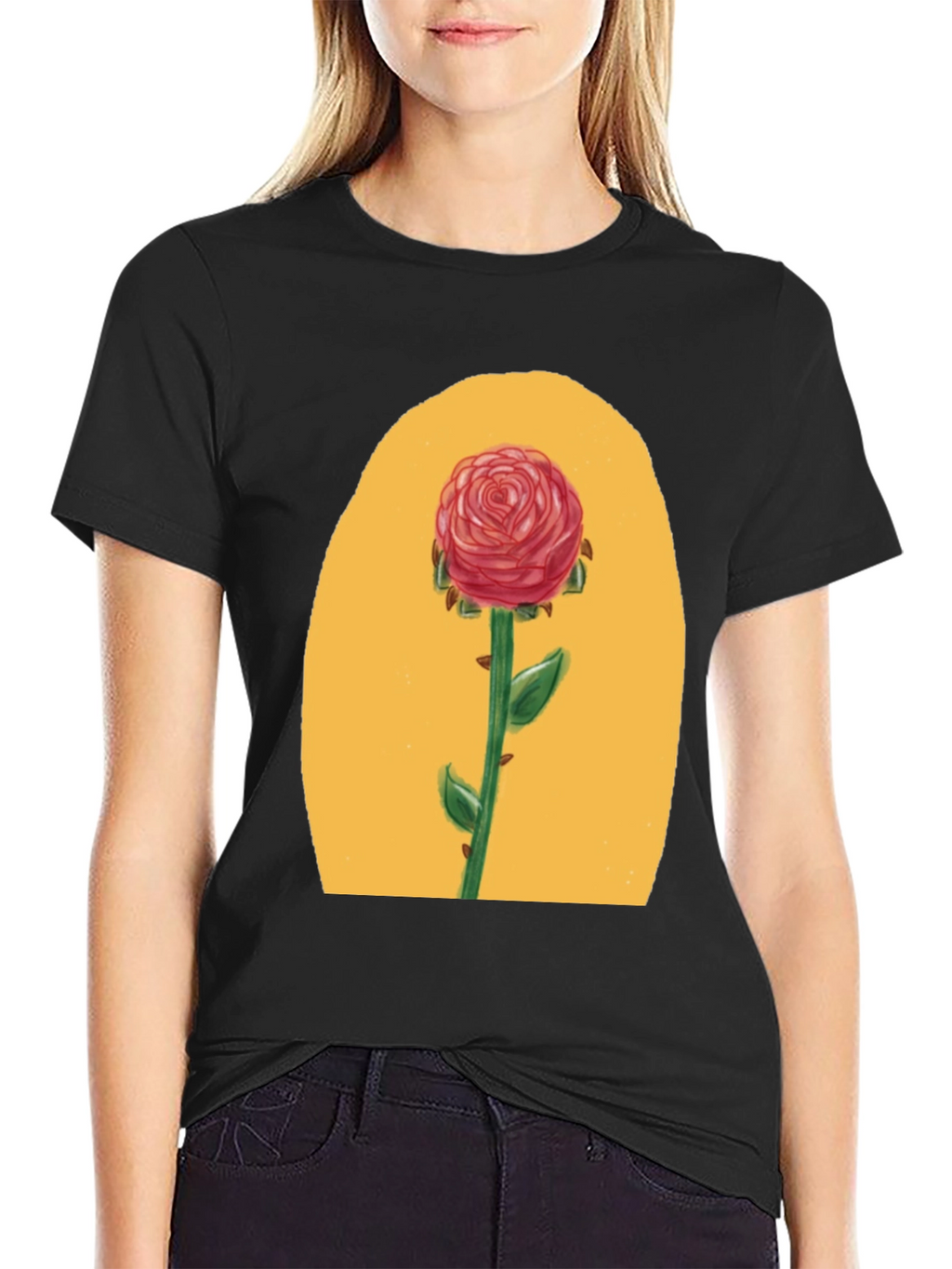Rose Graphic Tee - Beauty & Beast Inspired