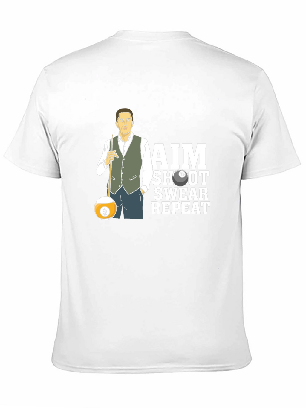 AIM Shoot Swear Repeat Billiard T-Shirt