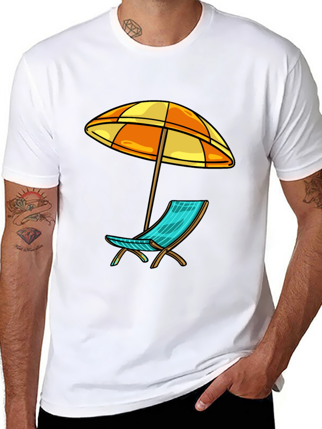 Beach Chair & Umbrella Graphic Tee