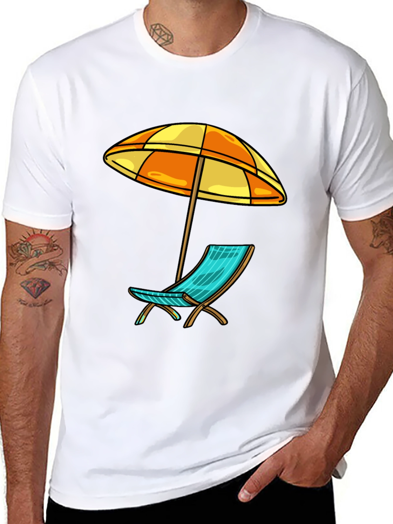 Beach Chair & Umbrella Graphic Tee