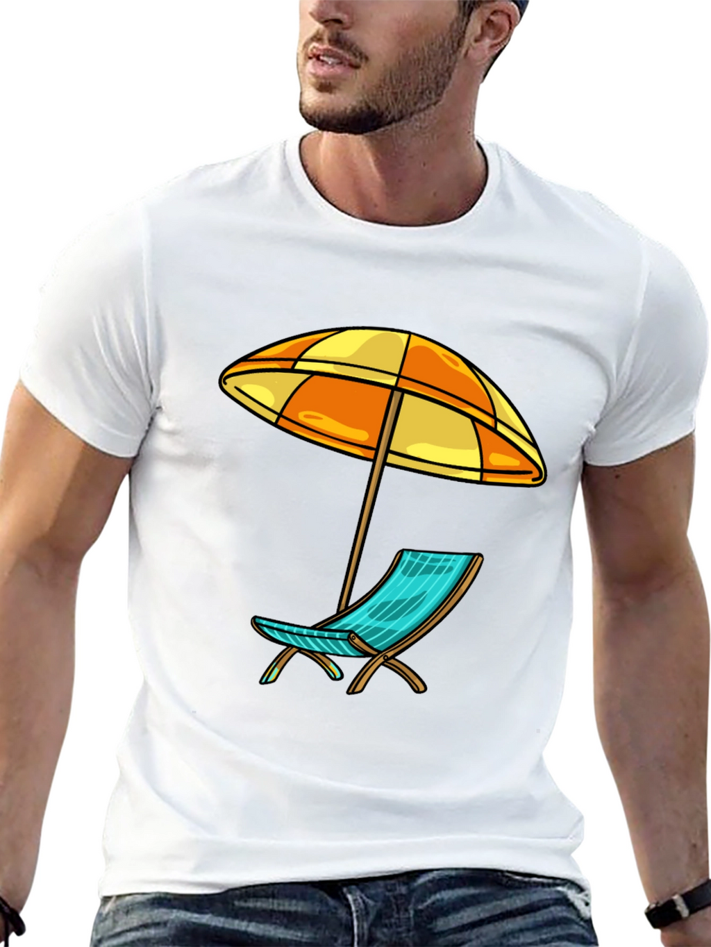 Beach Chair & Umbrella Graphic Tee