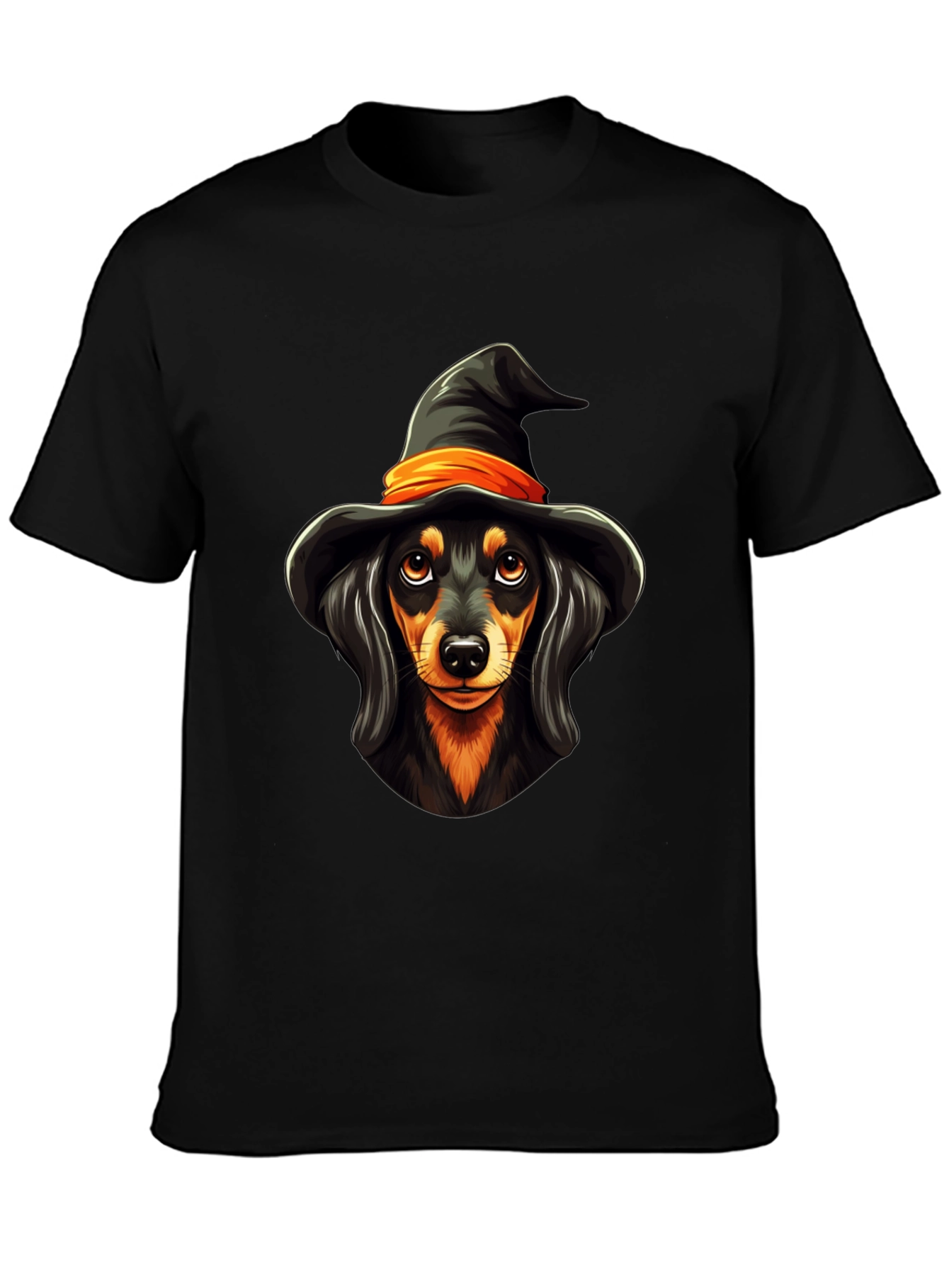 Halloween Dachshund Witch T-Shirt