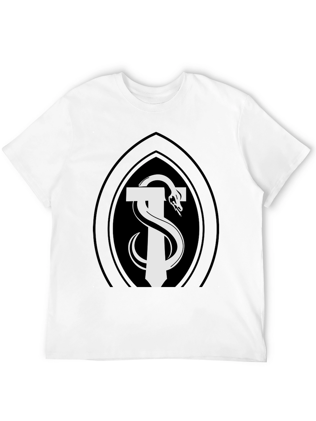 Caduceus Snake T-Shirt - Black