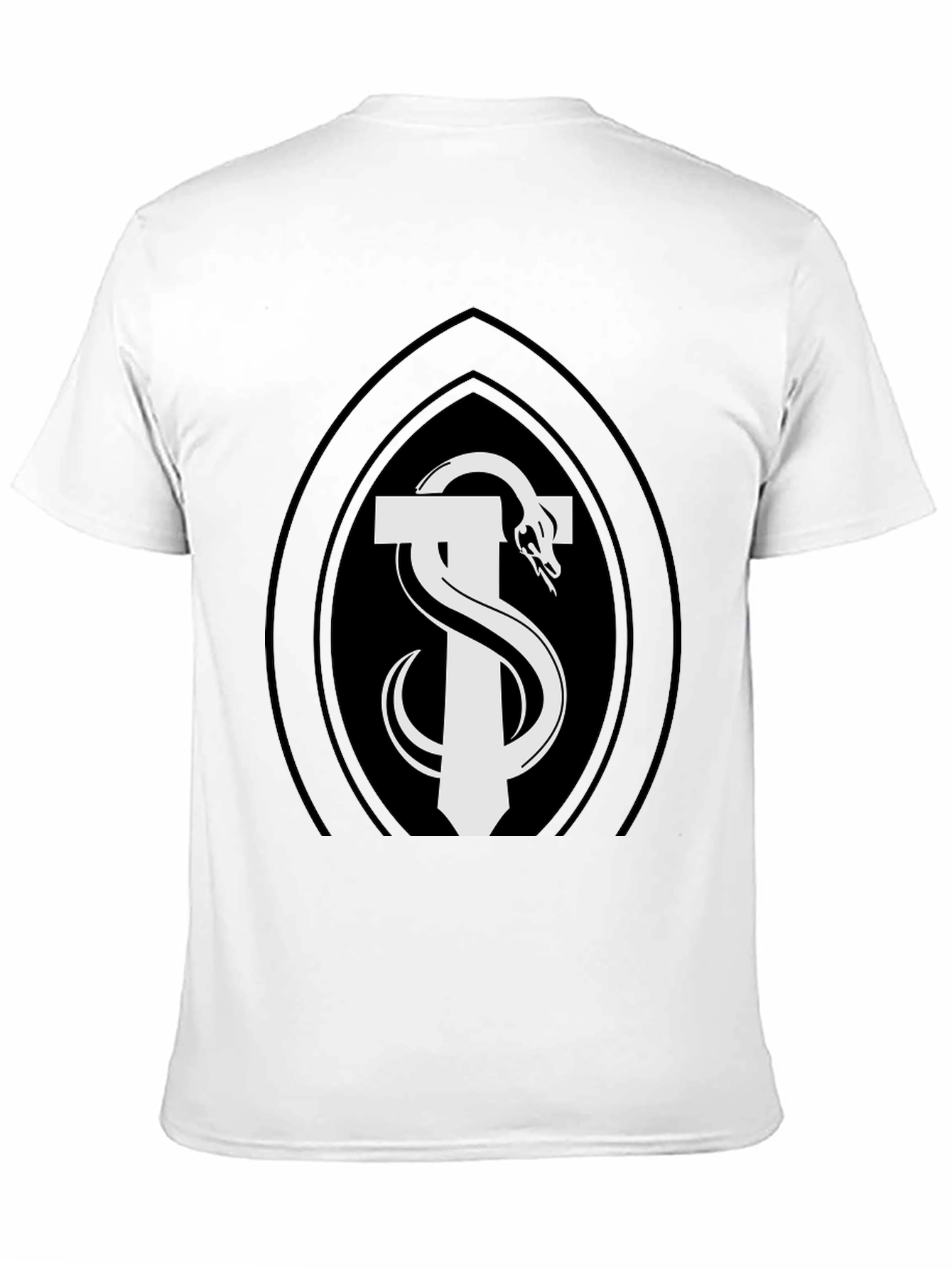 Caduceus Snake T-Shirt - Black
