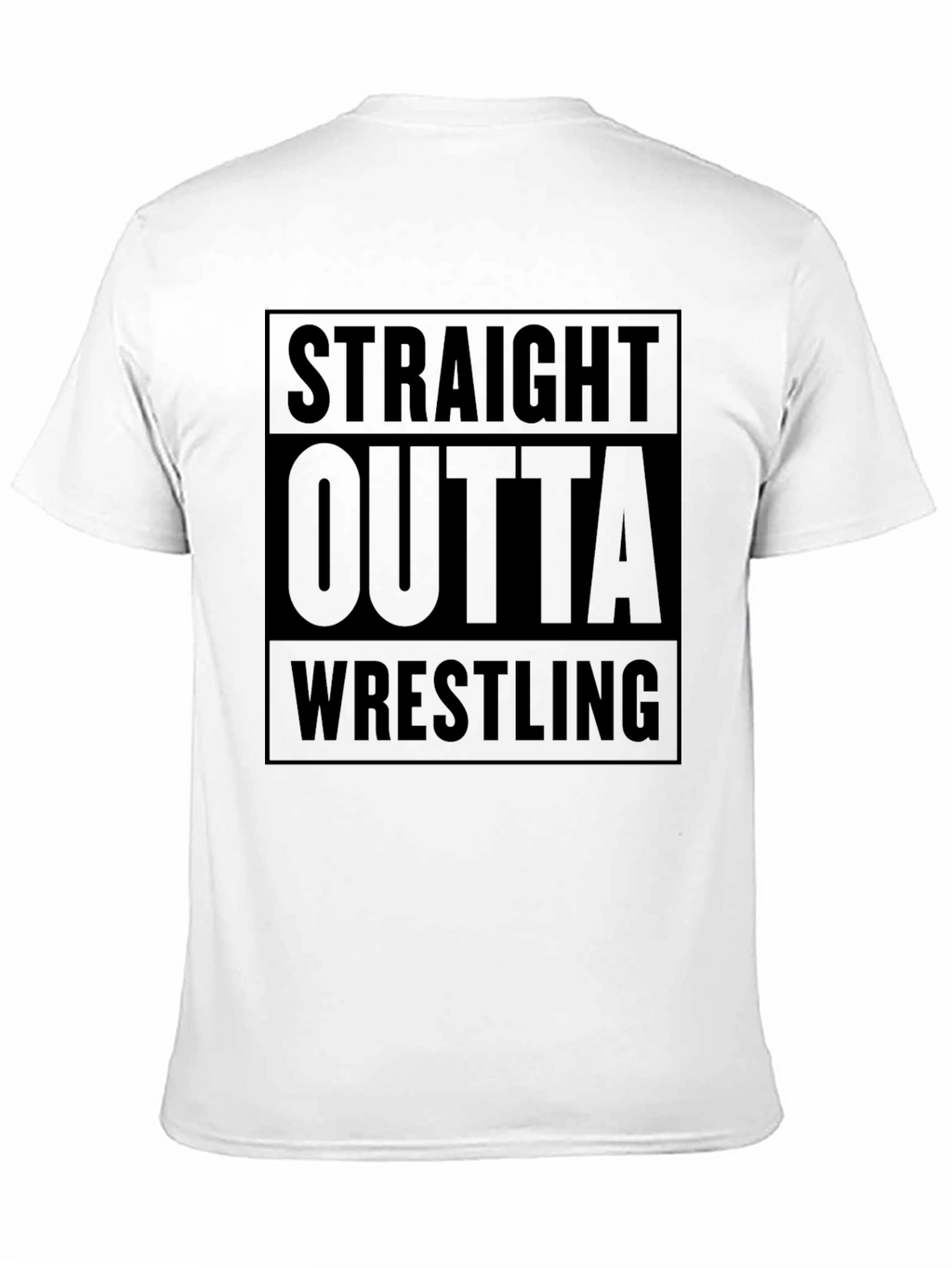 Straight Outta Wrestling Black Graphic Tee