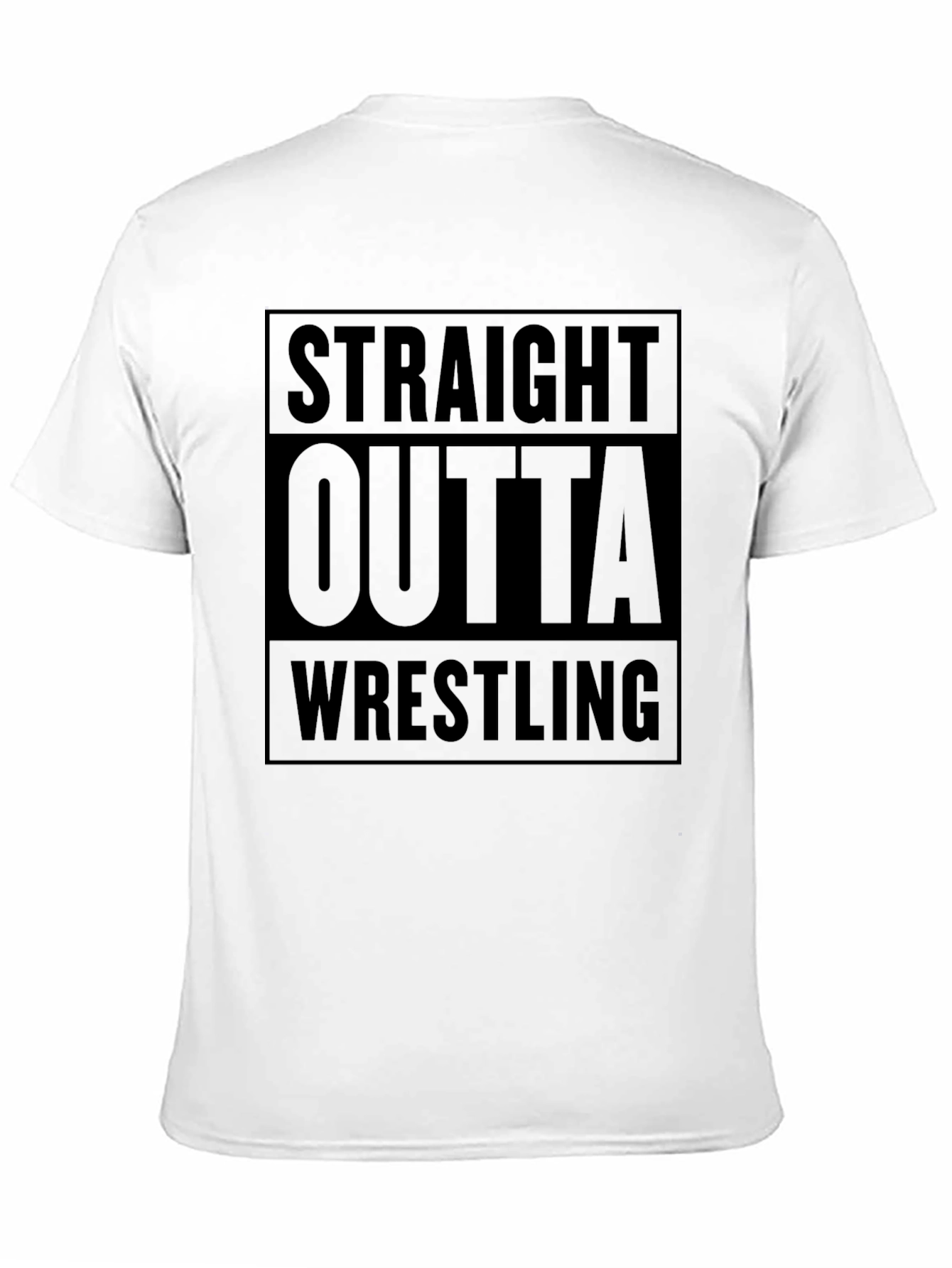 Straight Outta Wrestling Black Graphic Tee