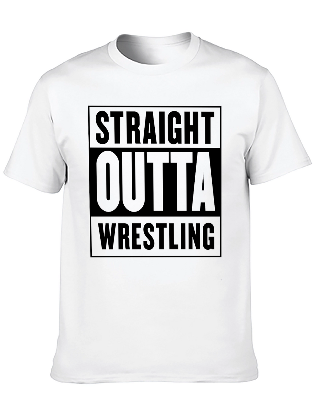 Straight Outta Wrestling Black Graphic Tee