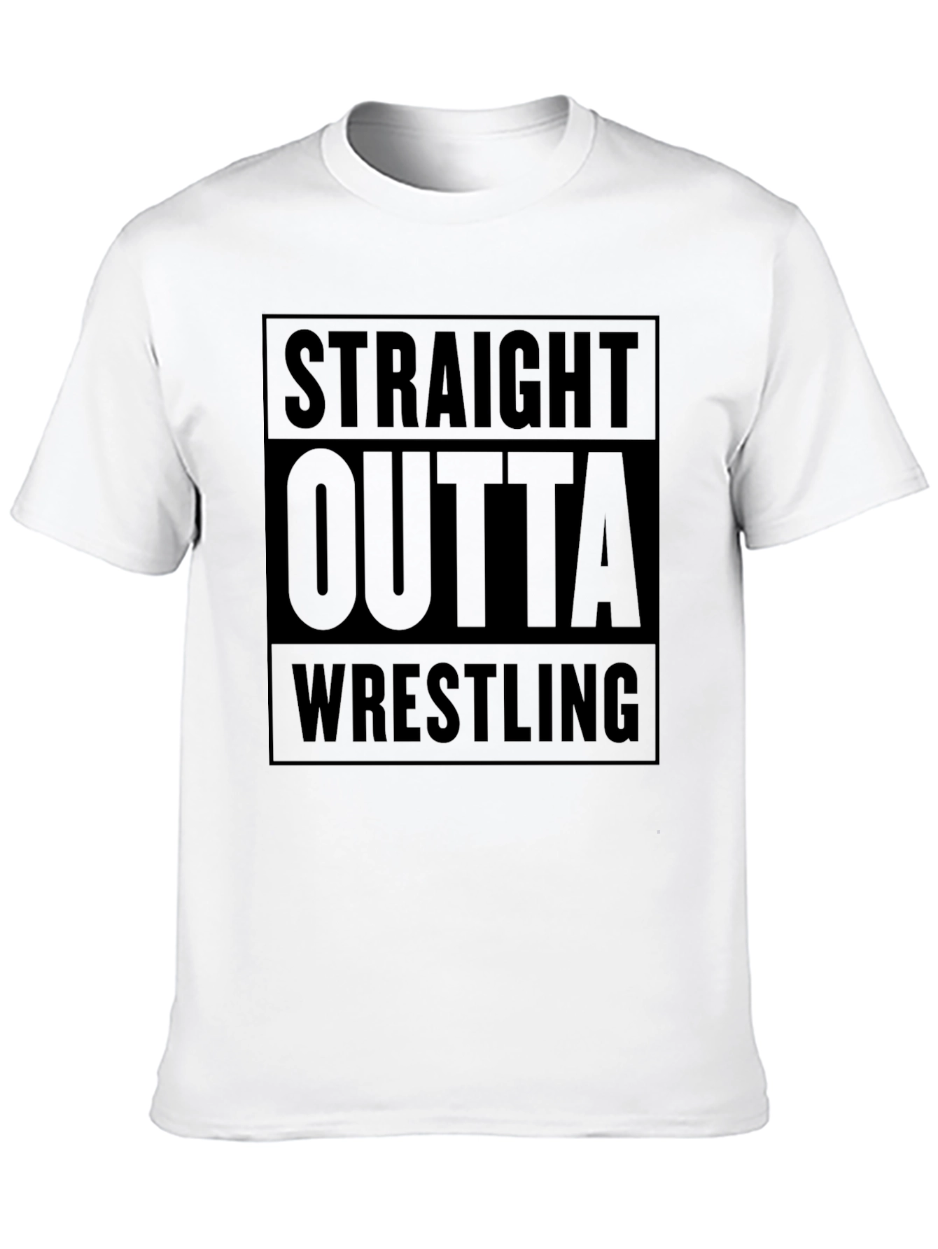 Straight Outta Wrestling Black Graphic Tee