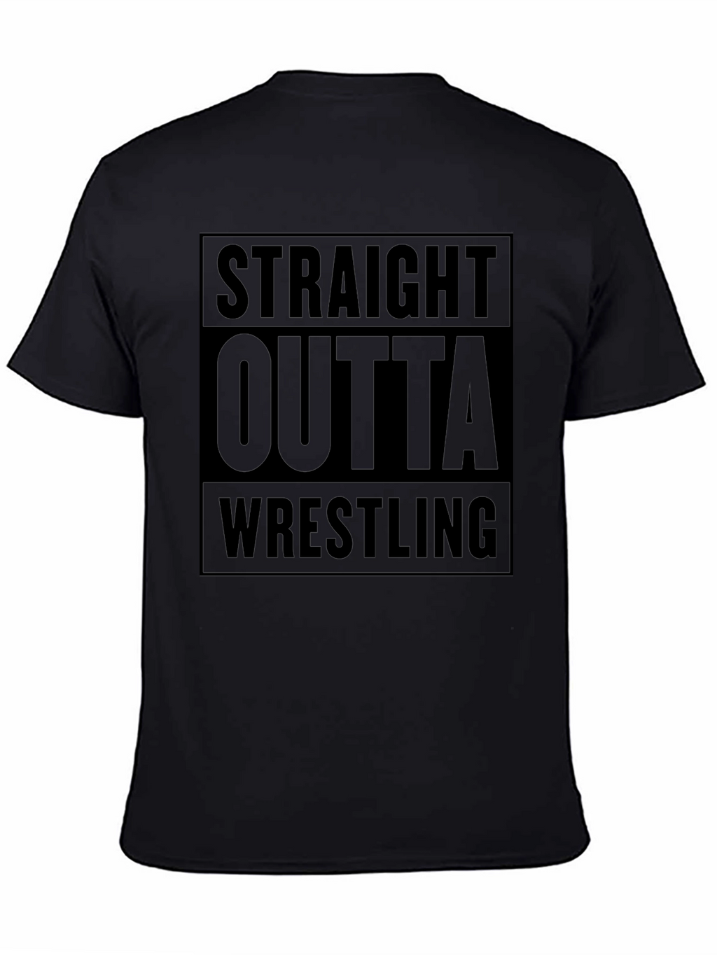 Straight Outta Wrestling Black Graphic Tee