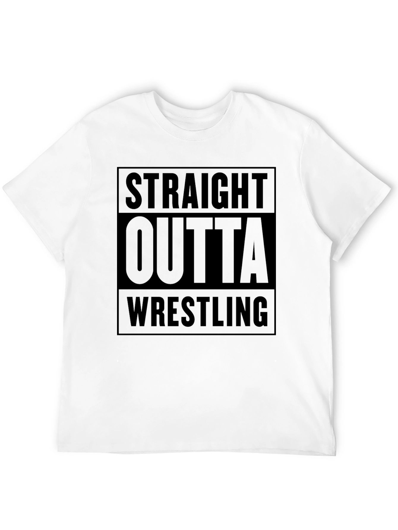 Straight Outta Wrestling Black Graphic Tee