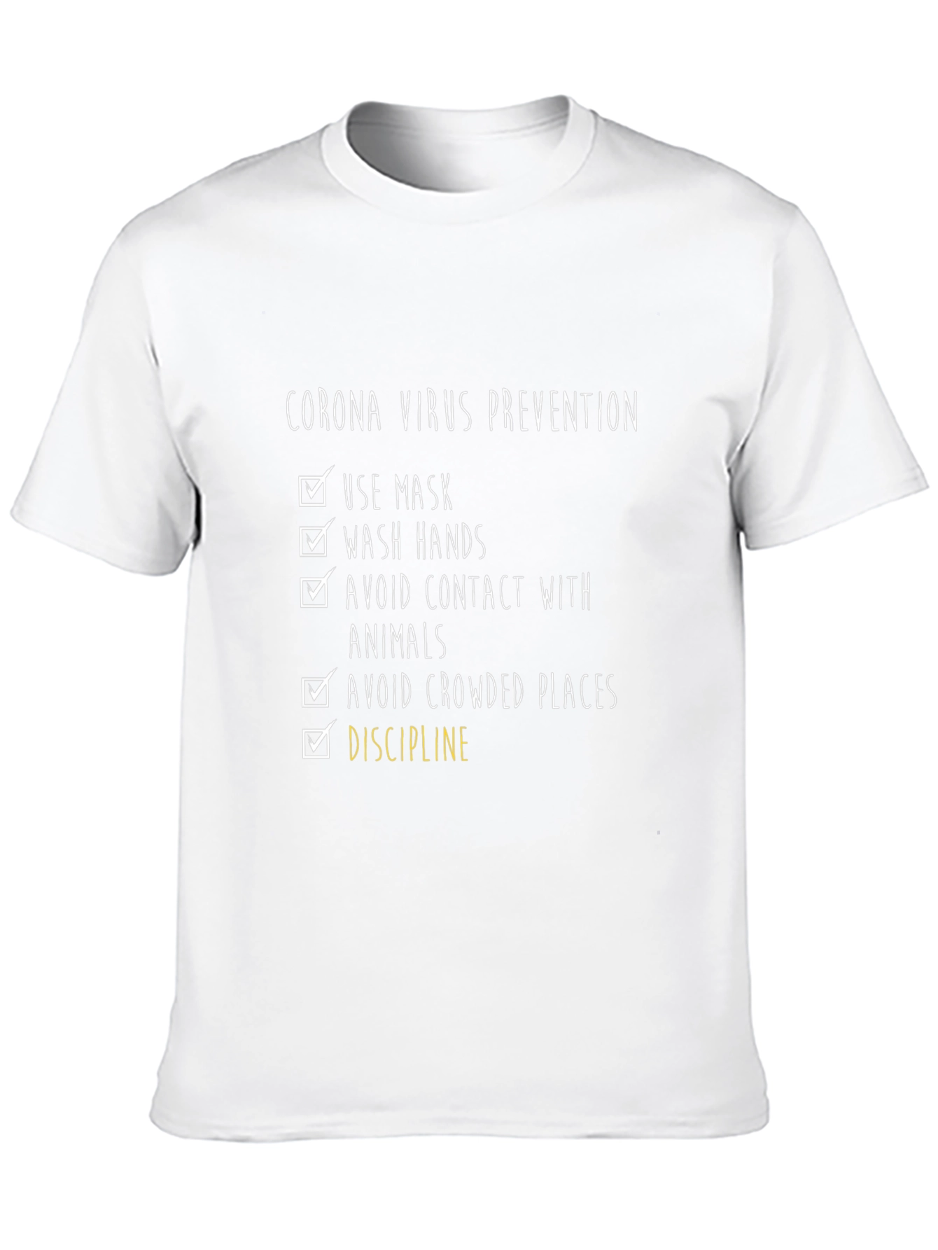 Corona Virus Prevention T-Shirt Discipline Tee