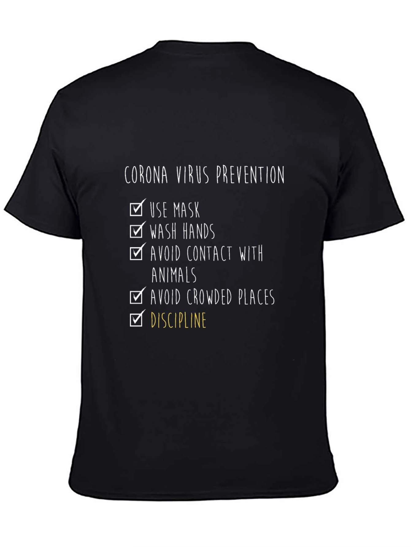 Corona Virus Prevention T-Shirt Discipline Tee
