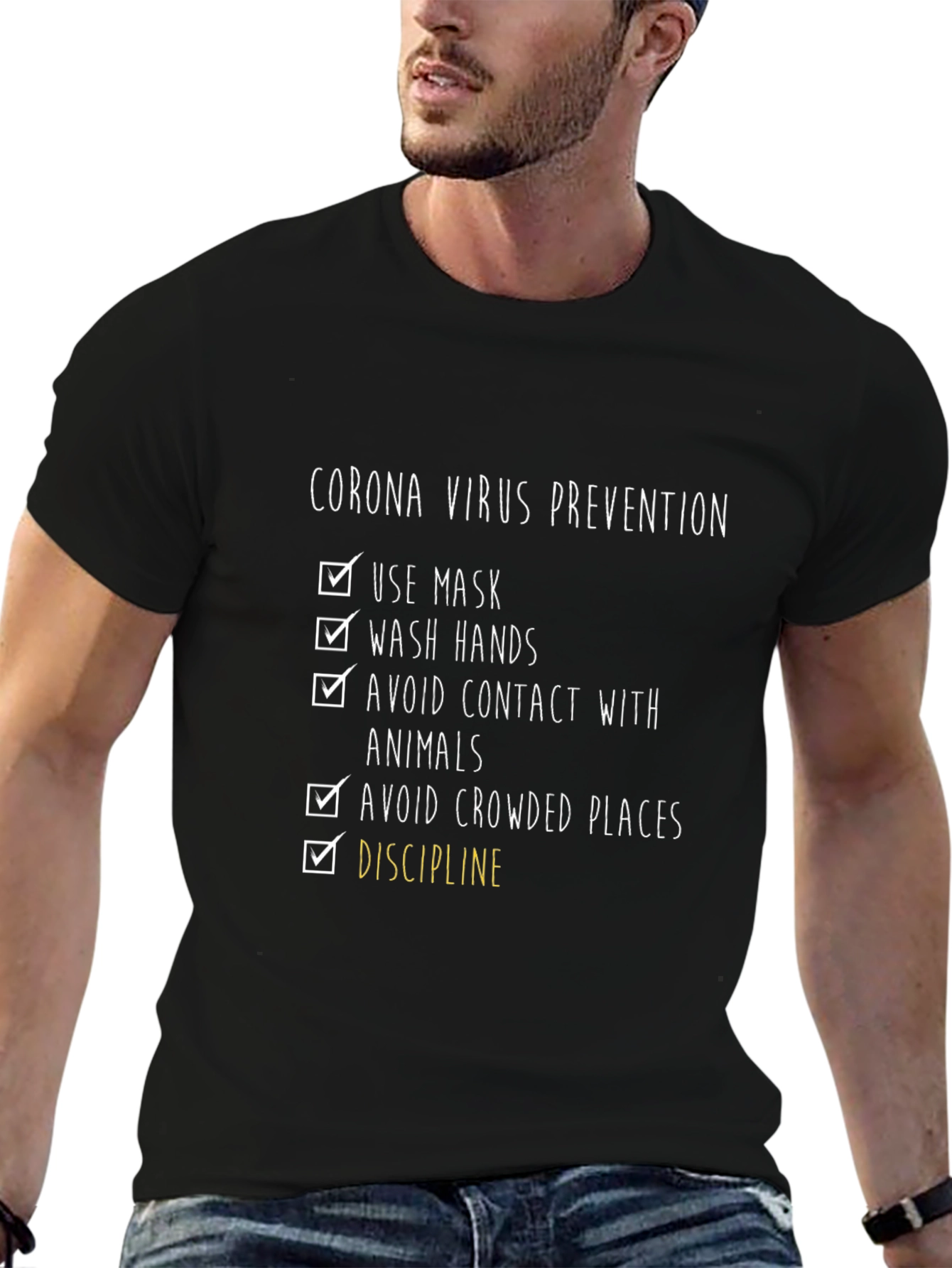 Corona Virus Prevention T-Shirt Discipline Tee