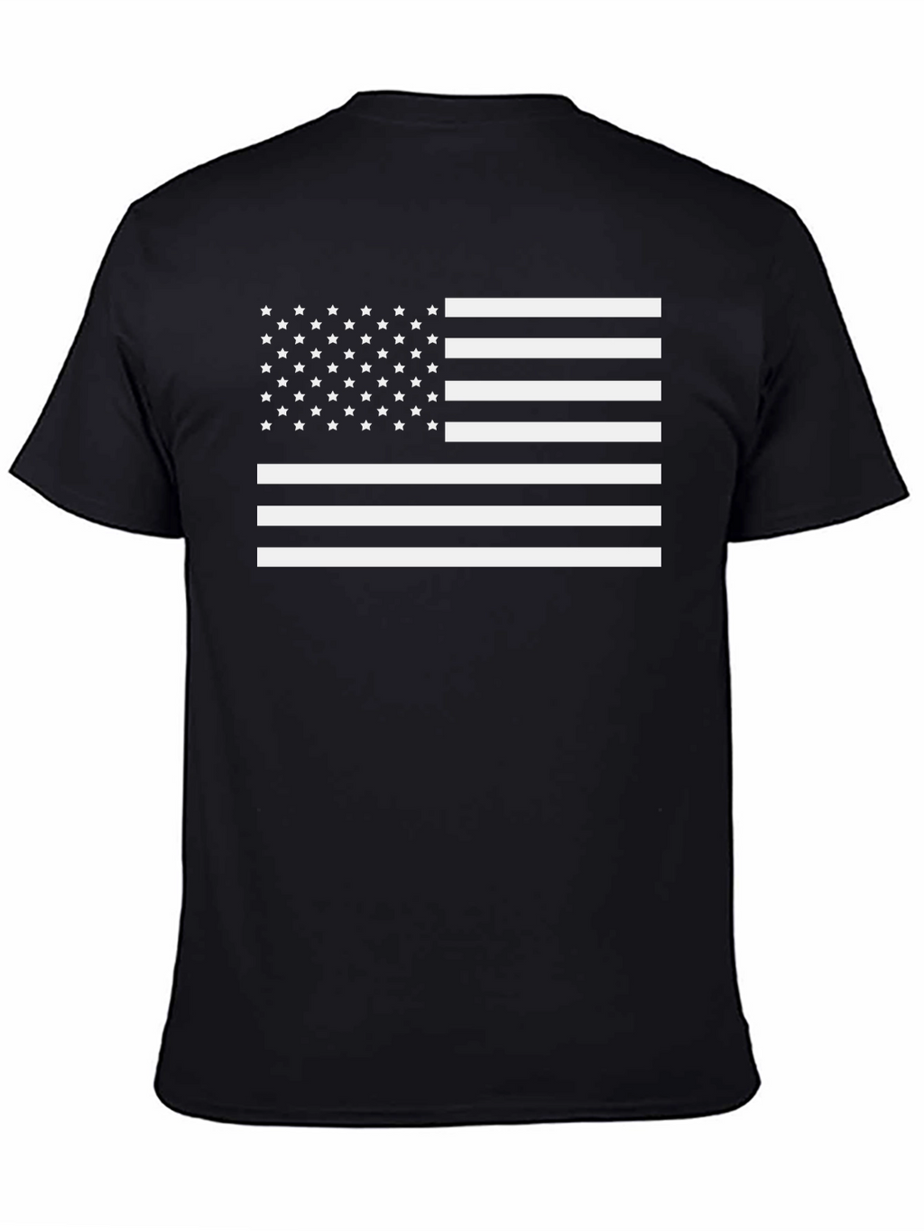 American Flag Graphic Tee - Black Patriotic T-Shirt