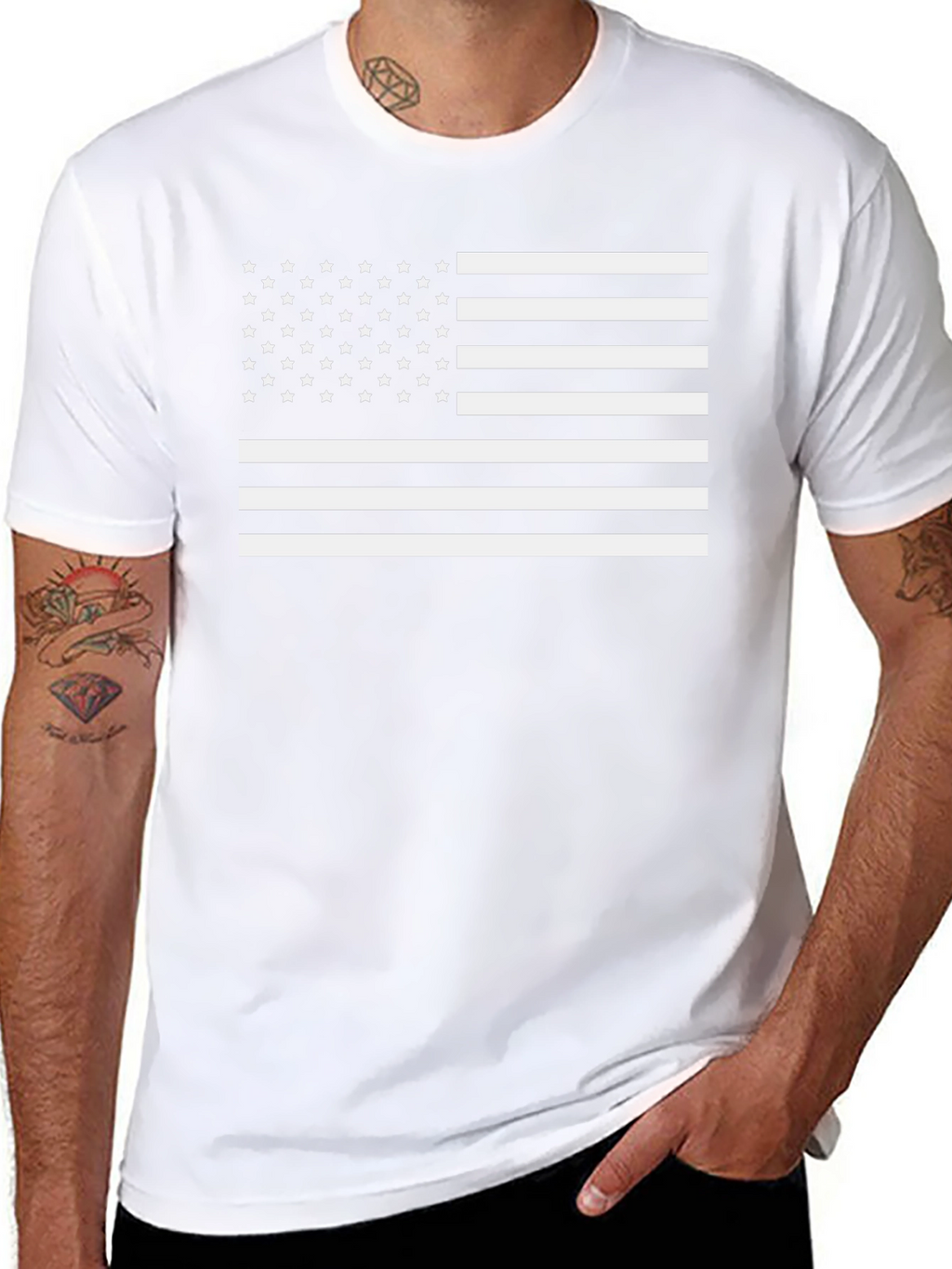 American Flag Graphic Tee - Black Patriotic T-Shirt