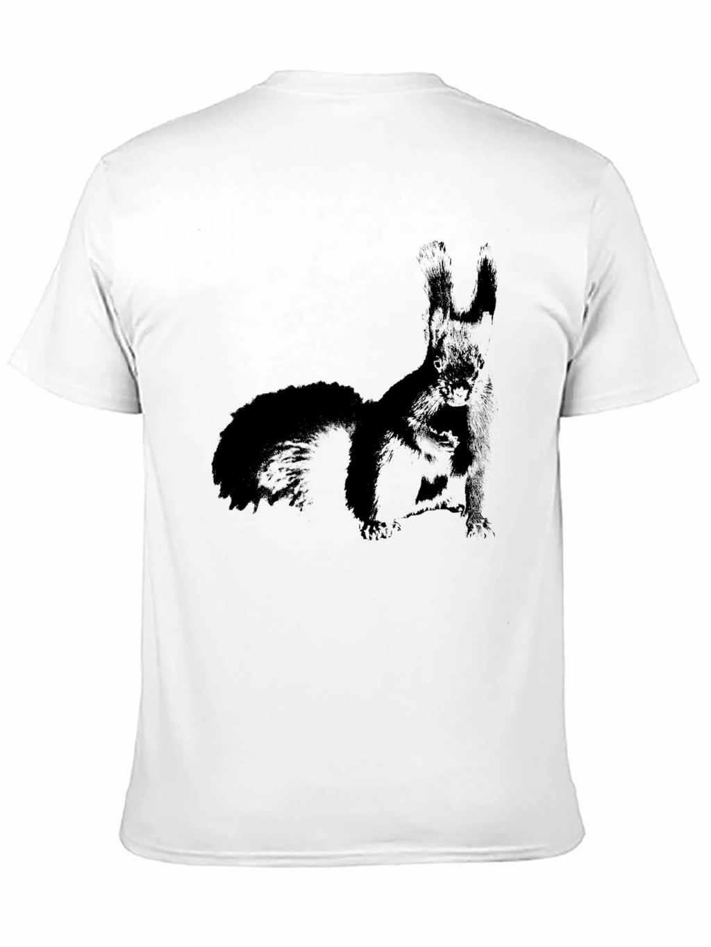 Squirrel Graphic Print Black T-Shirt