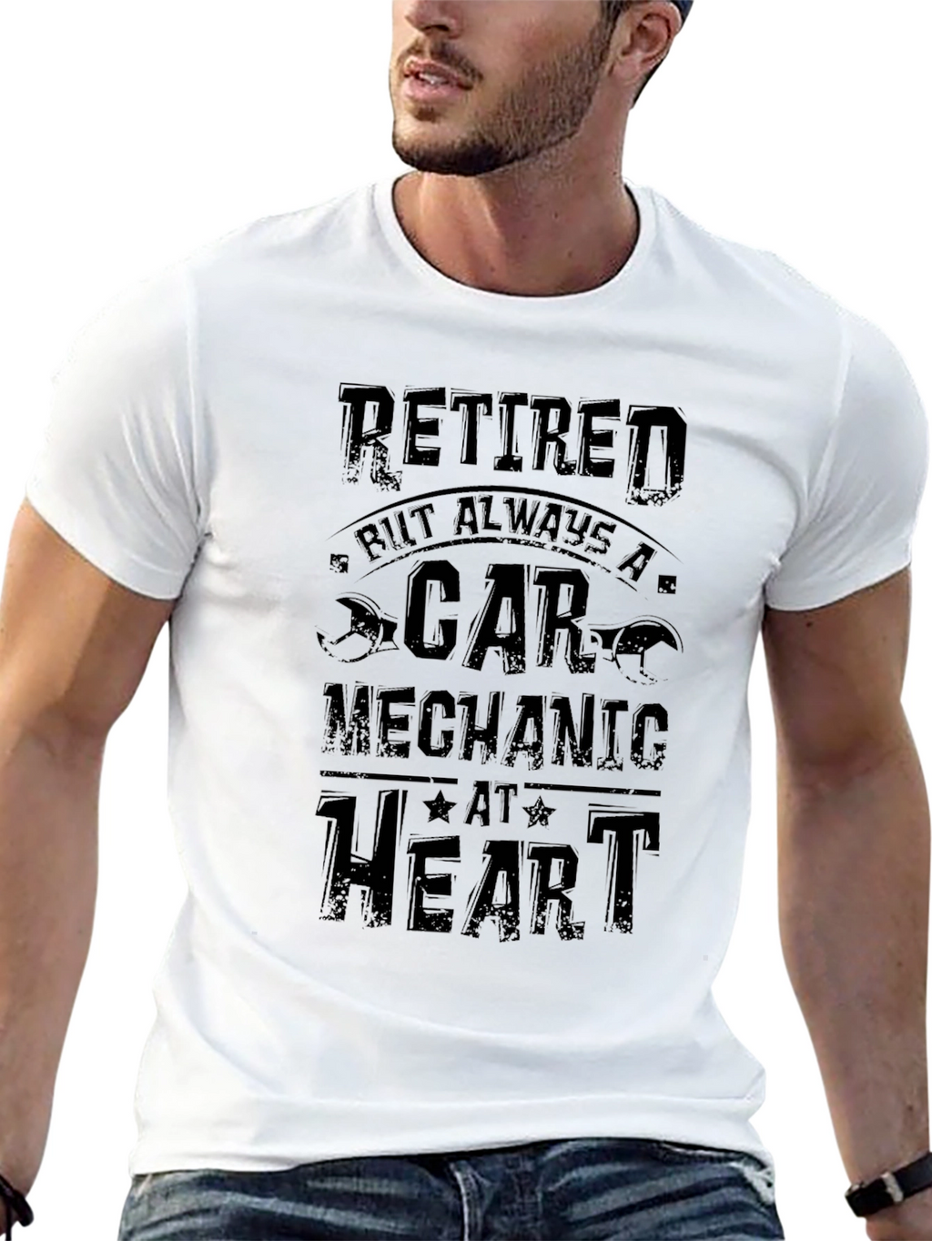 Retired Car Mechanic T-Shirt - Always at Heart