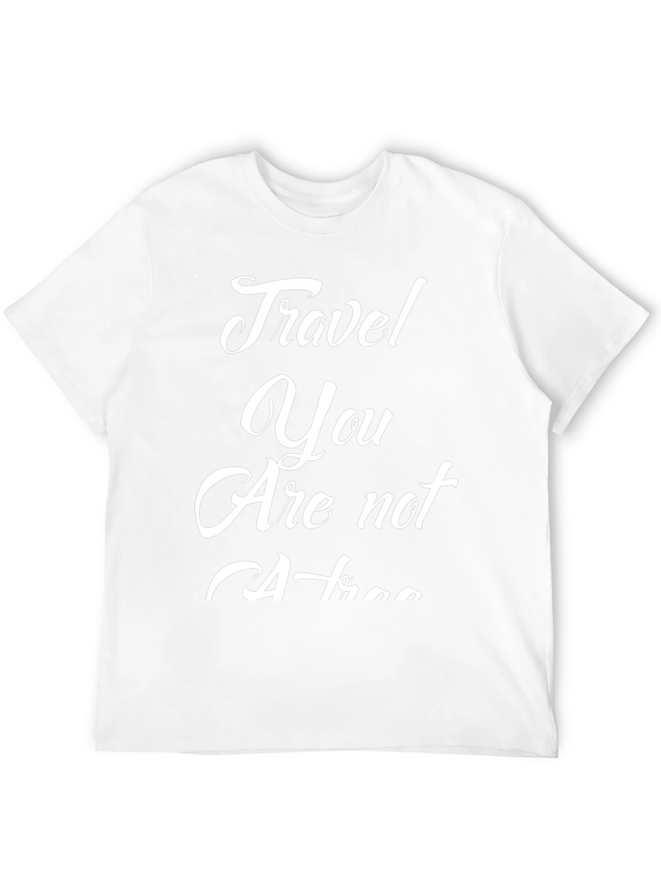 Travel Slogan Graphic Tee - Black Cotton Blend Shirt
