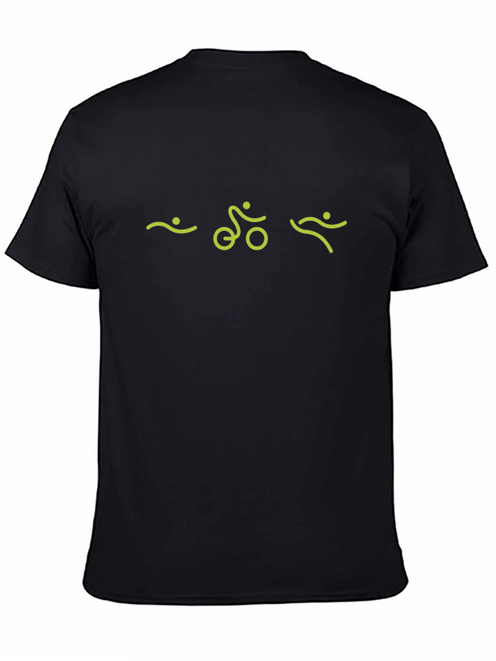 Triathlon Symbol Black T-Shirt for Athletes
