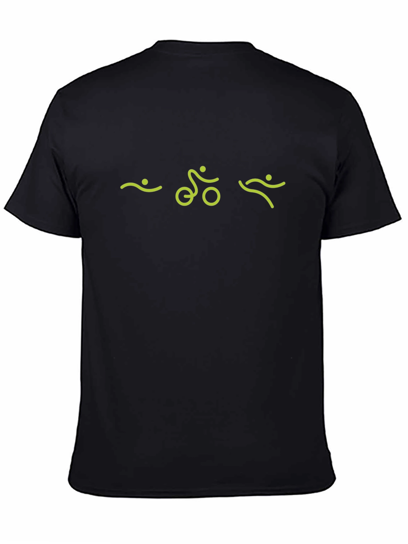 Triathlon Symbol Black T-Shirt for Athletes