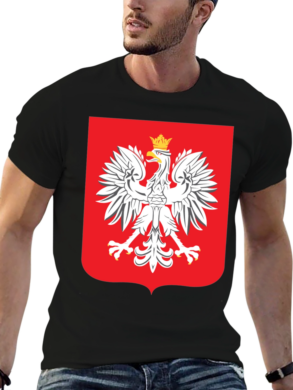 Poland Eagle Crest T-Shirt - Black