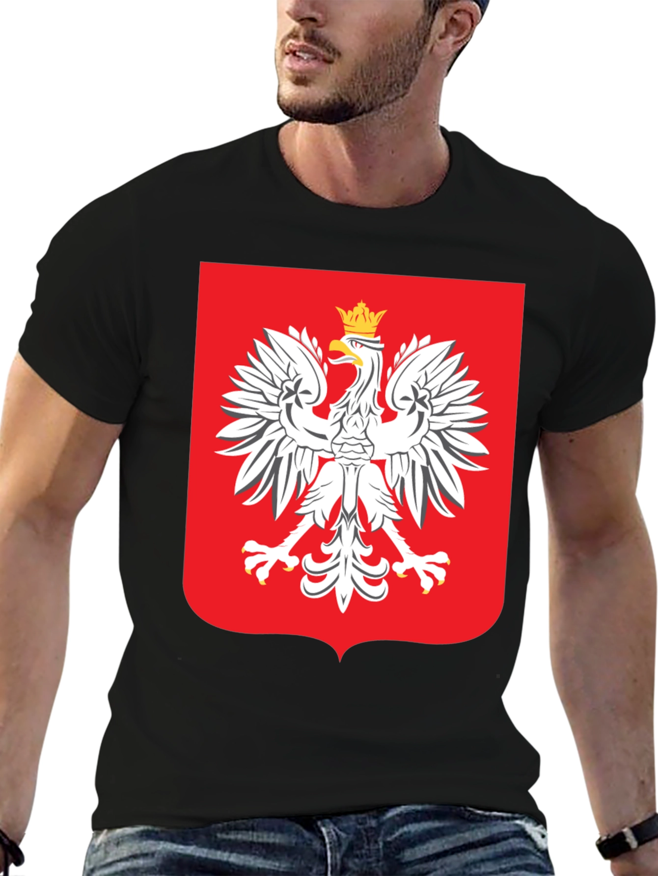 Poland Eagle Crest T-Shirt - Black