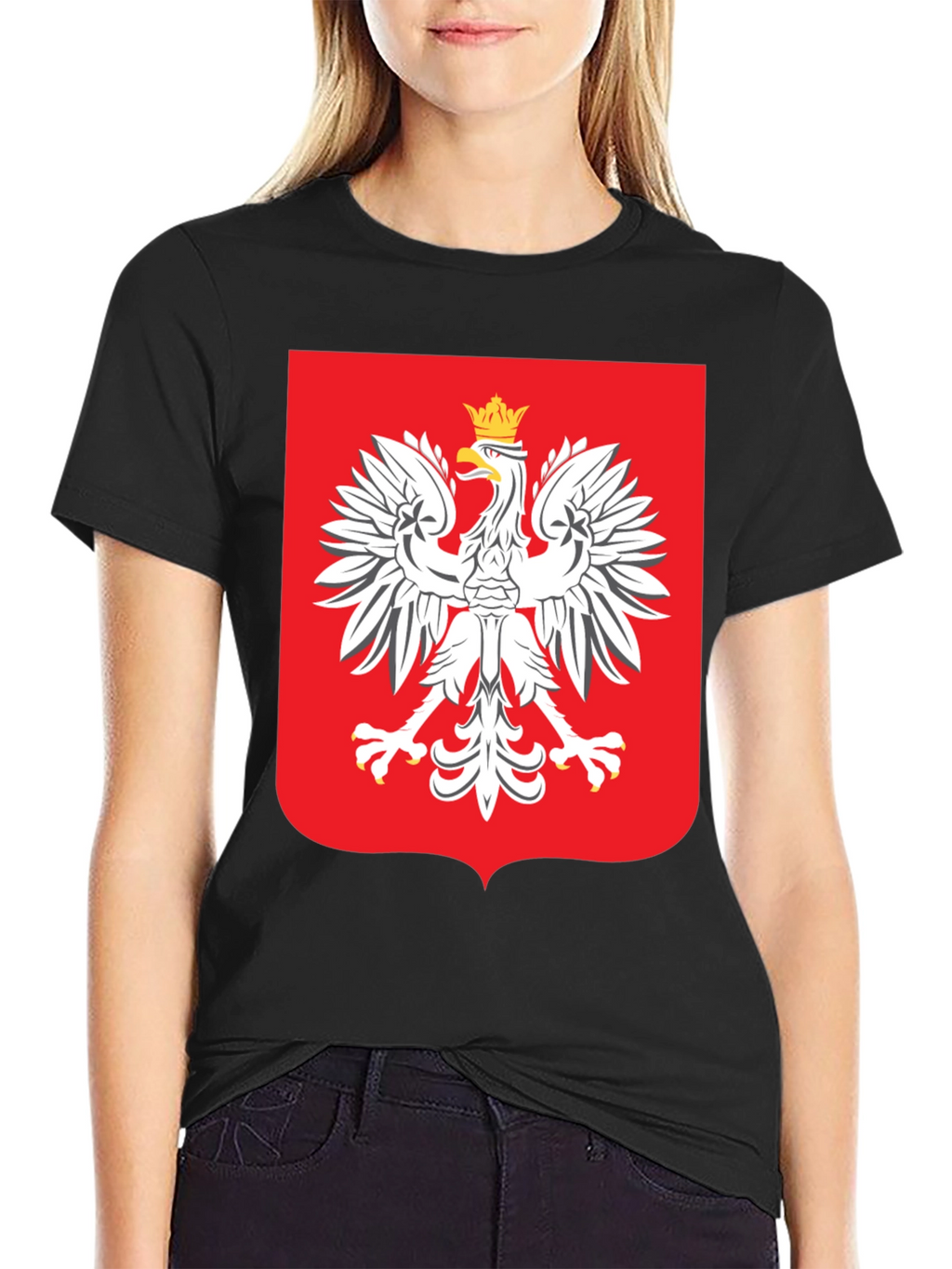 Poland Eagle Crest T-Shirt - Black