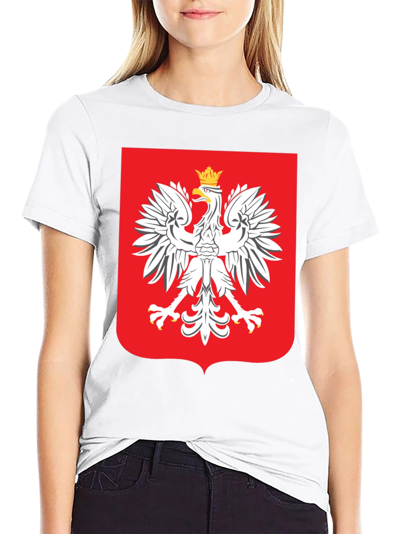 Poland Eagle Crest T-Shirt - Black