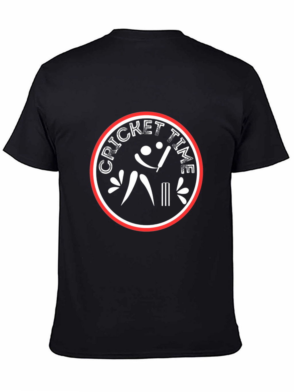 Cricket Time T-Shirt - Black Cotton Tee