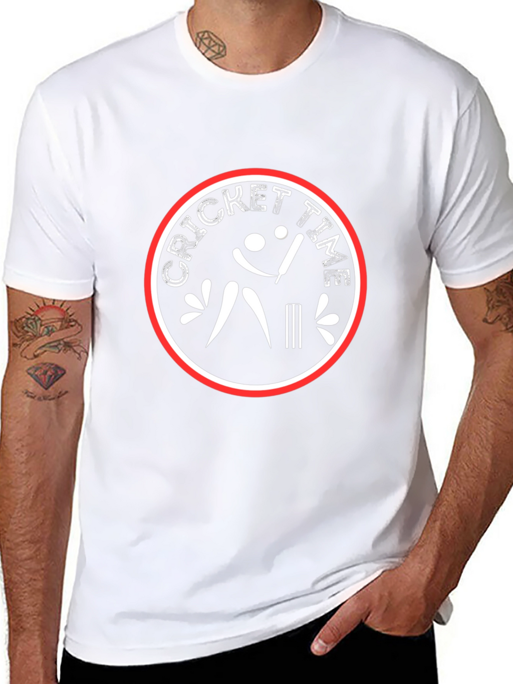 Cricket Time T-Shirt - Black Cotton Tee