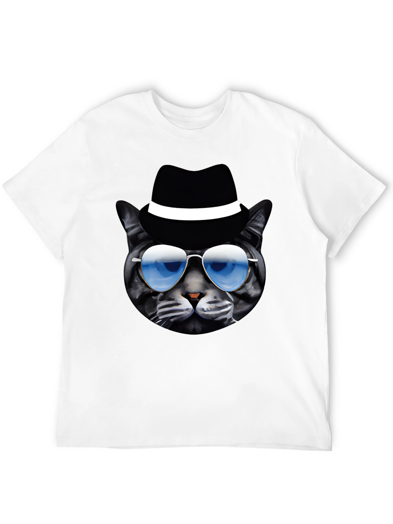 Cool Cat T-Shirt: Shades & Fedora
