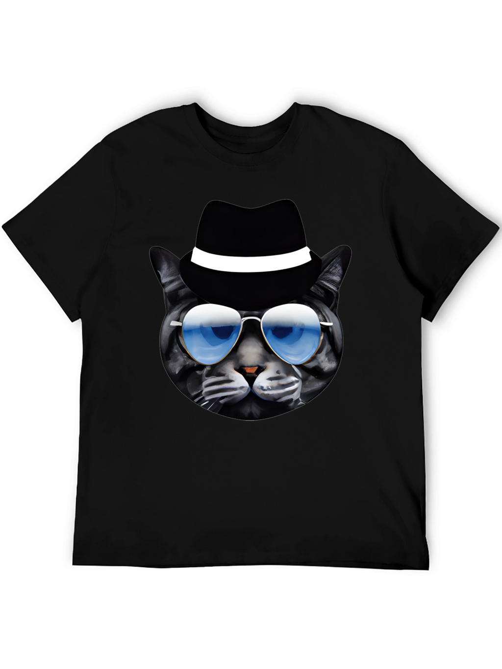 Cool Cat T-Shirt: Shades & Fedora