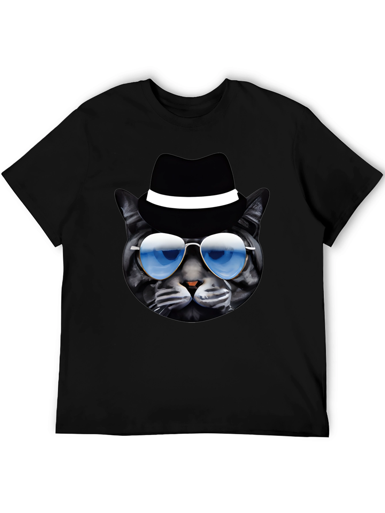 Cool Cat T-Shirt: Shades & Fedora