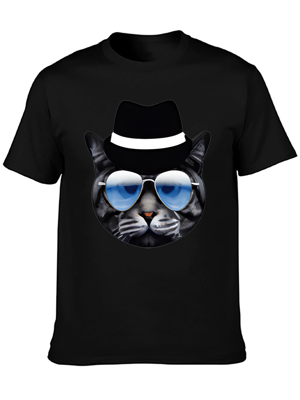 Cool Cat T-Shirt: Shades & Fedora