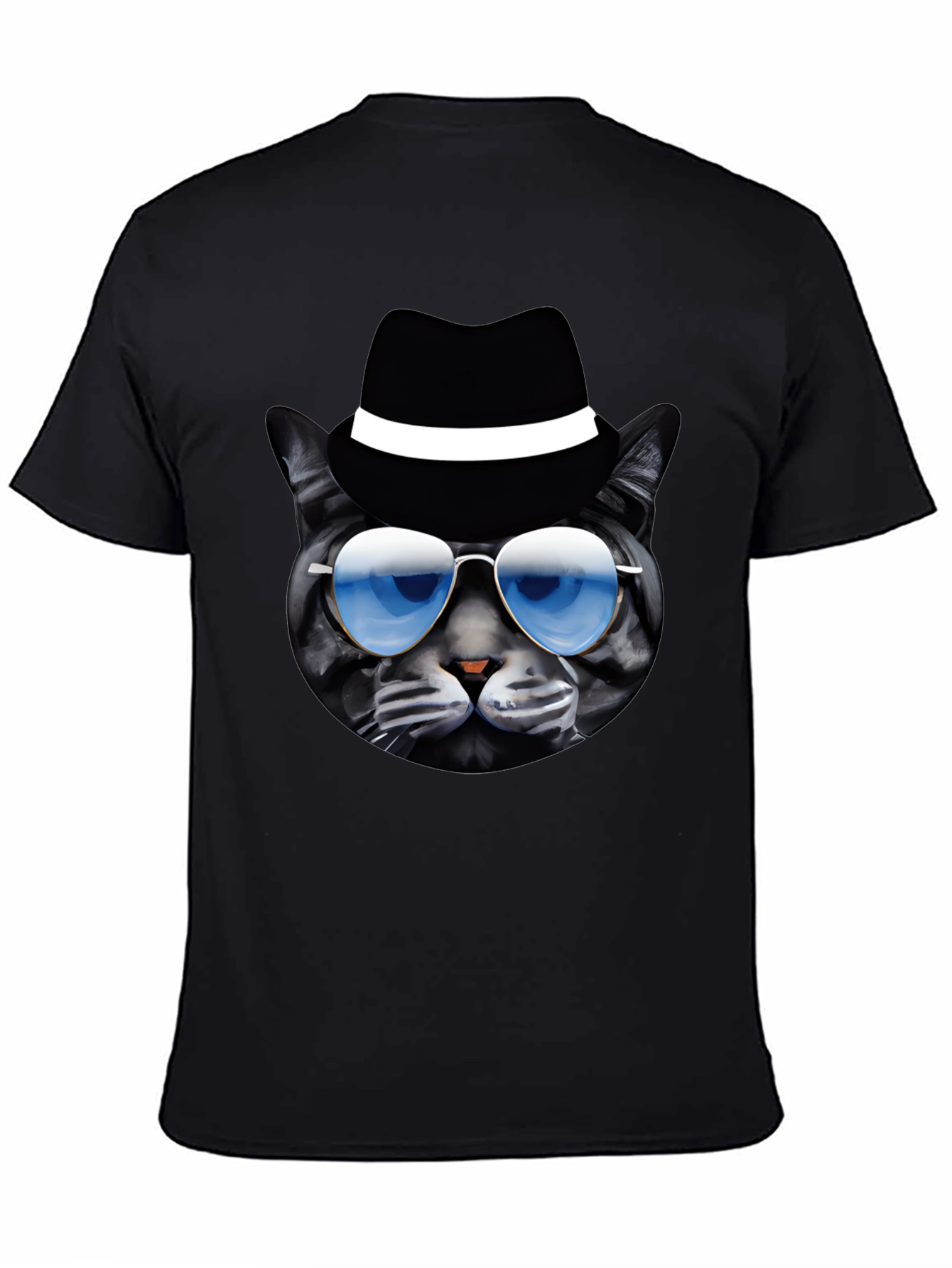 Cool Cat T-Shirt: Shades & Fedora