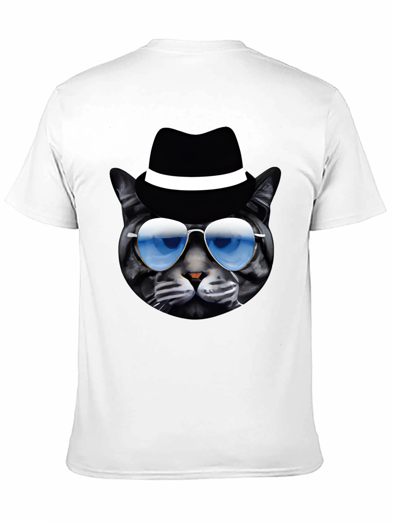 Cool Cat T-Shirt: Shades & Fedora