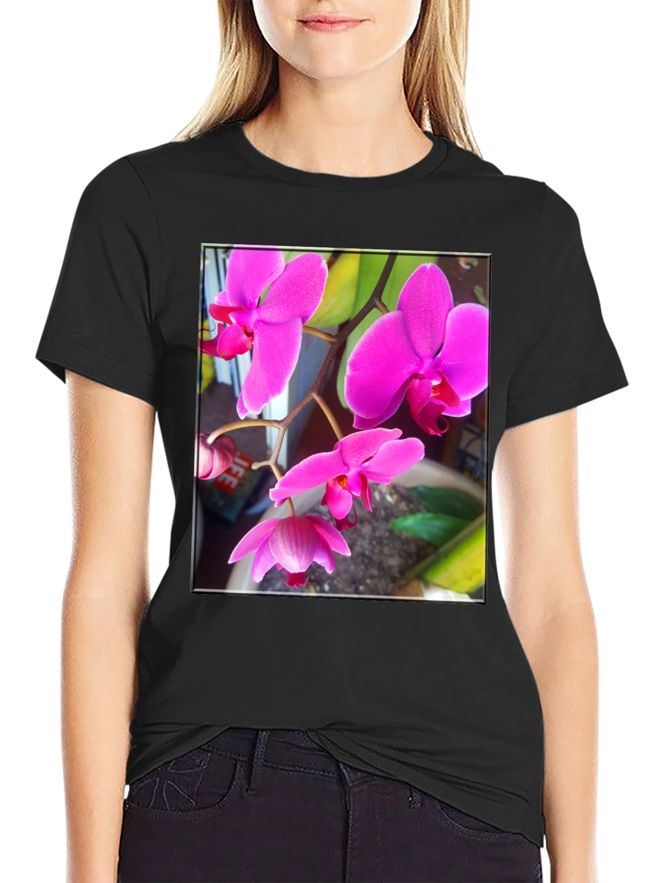 Orchid Flower Graphic T-Shirt