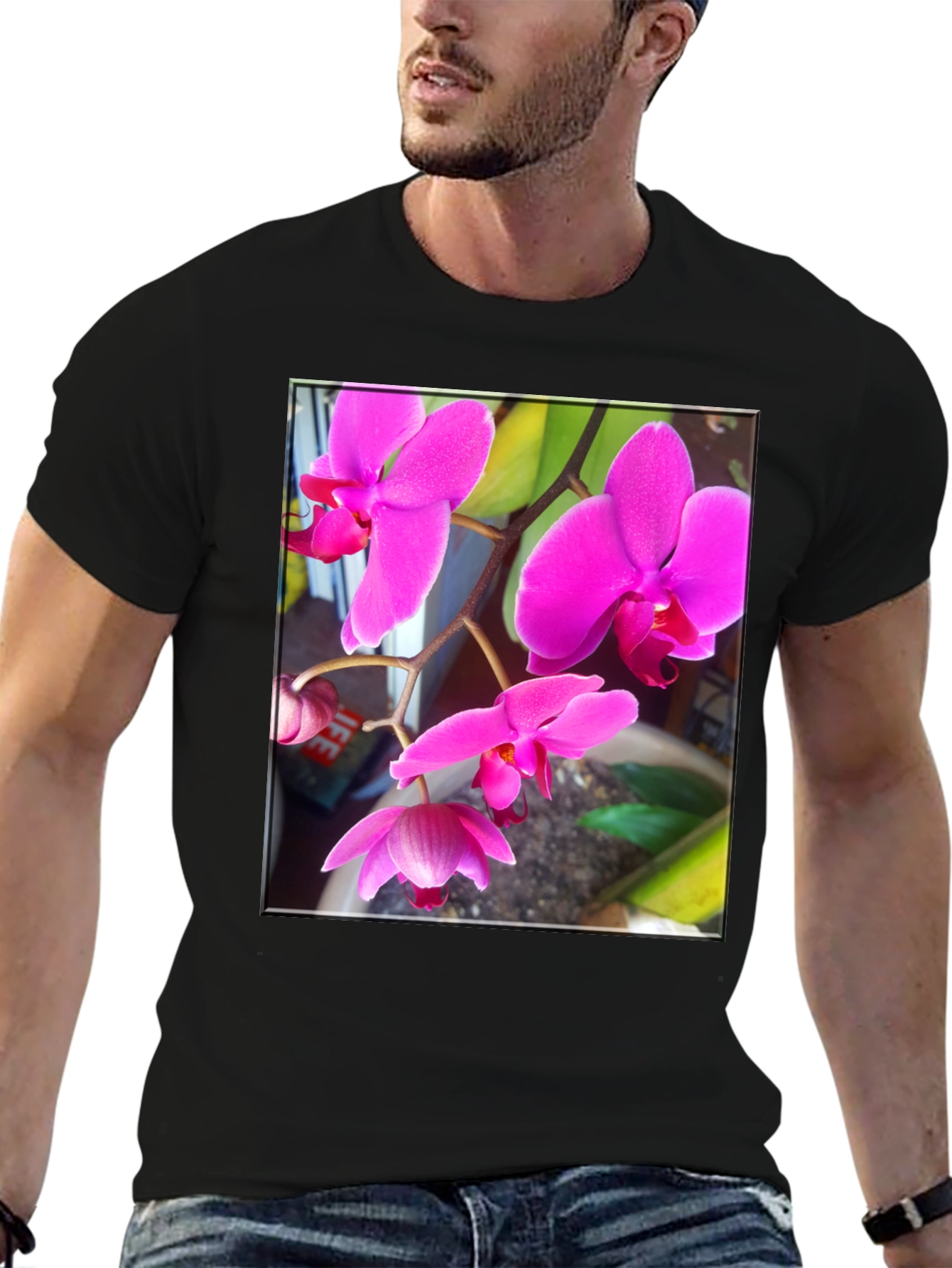 Orchid Flower Graphic T-Shirt