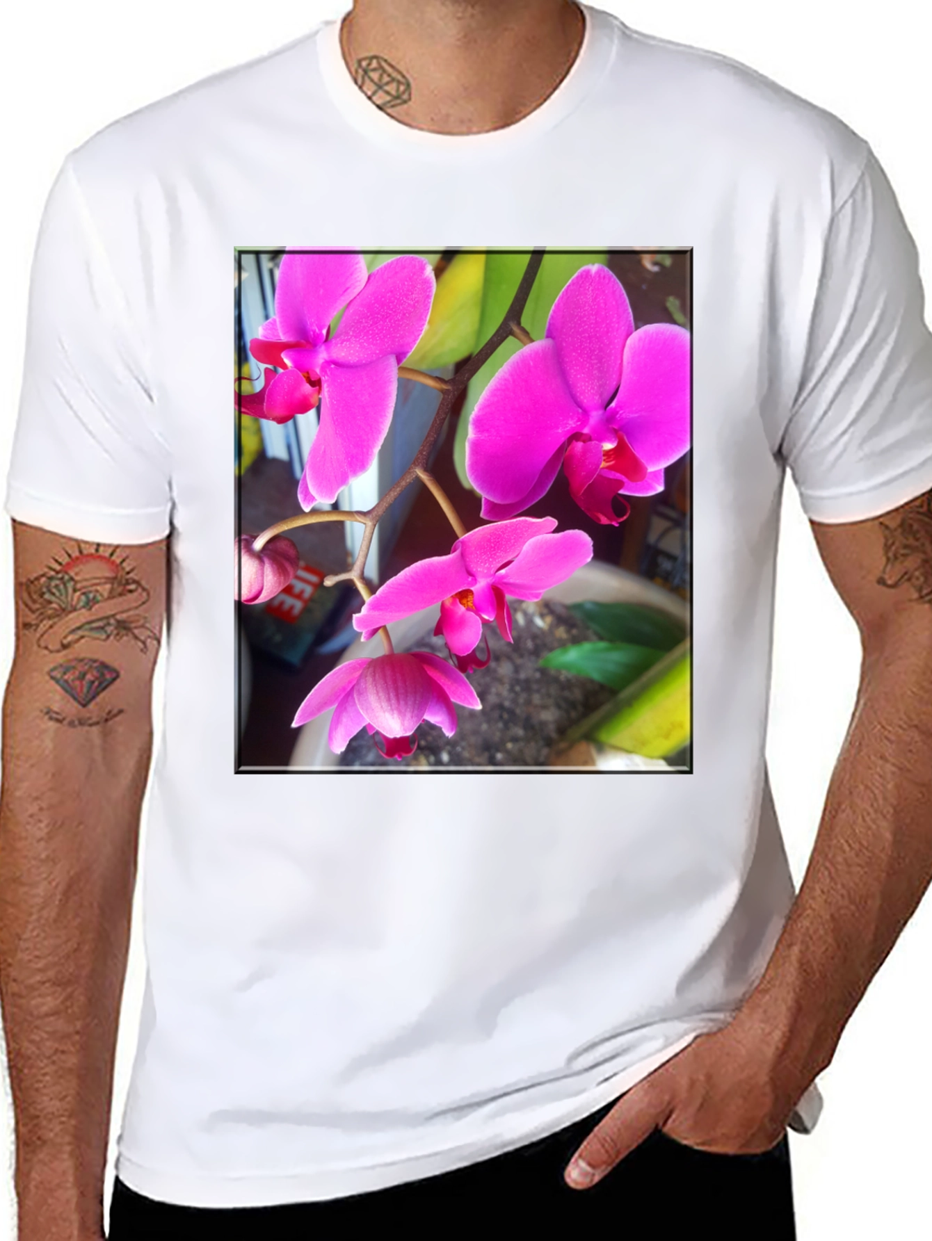 Orchid Flower Graphic T-Shirt
