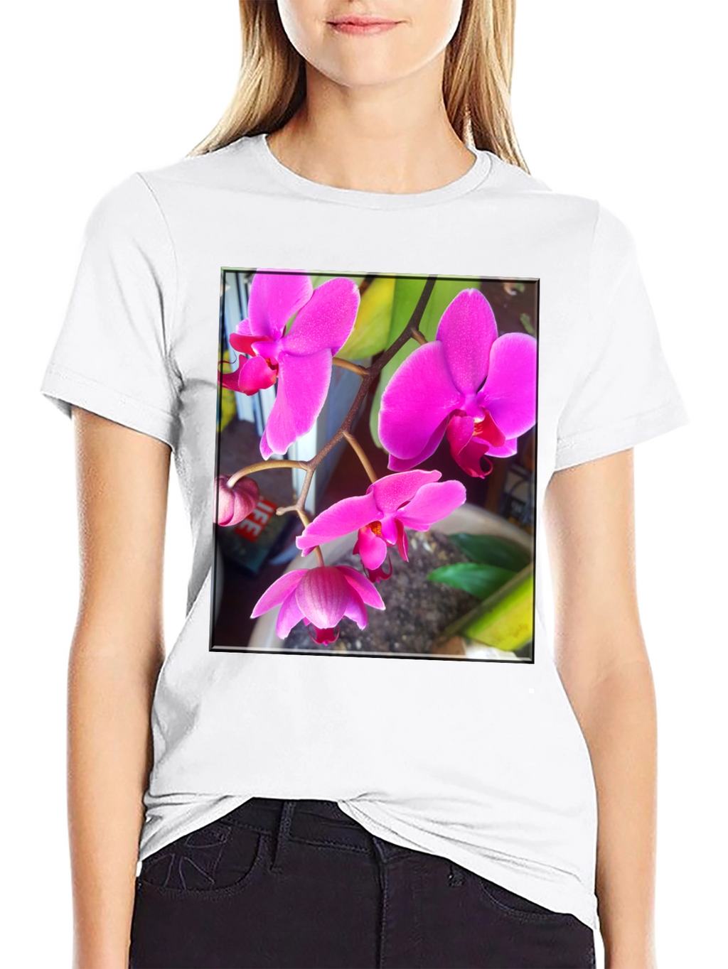 Orchid Flower Graphic T-Shirt