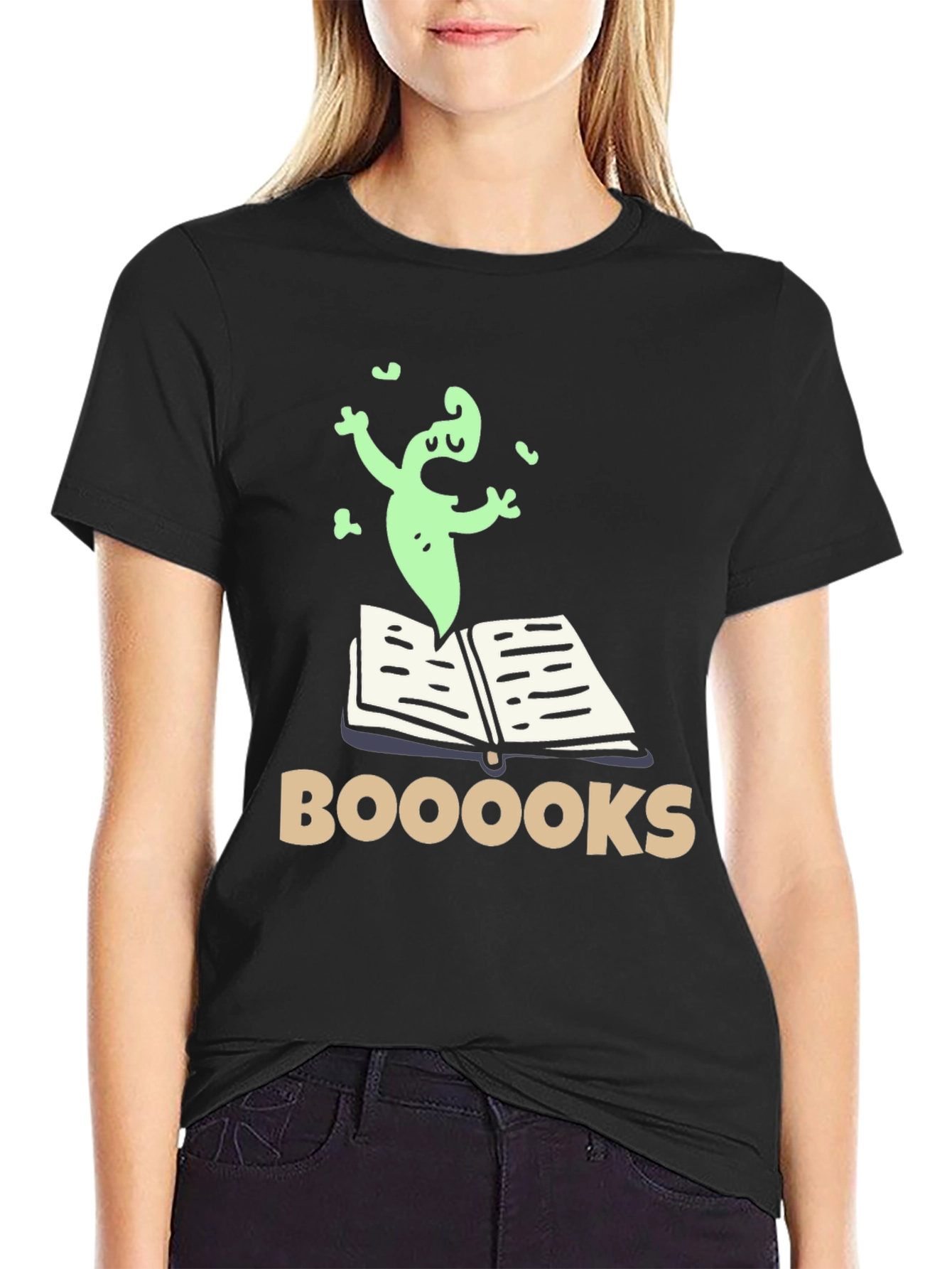 Booooks! Funny Ghost Reading T-Shirt