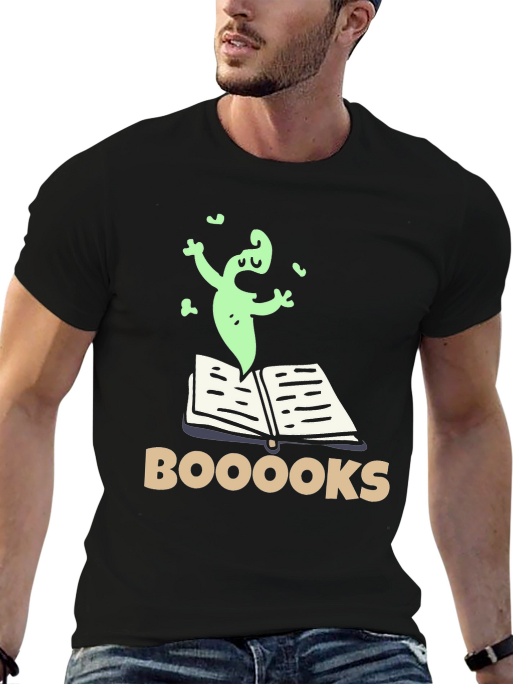 Booooks! Funny Ghost Reading T-Shirt