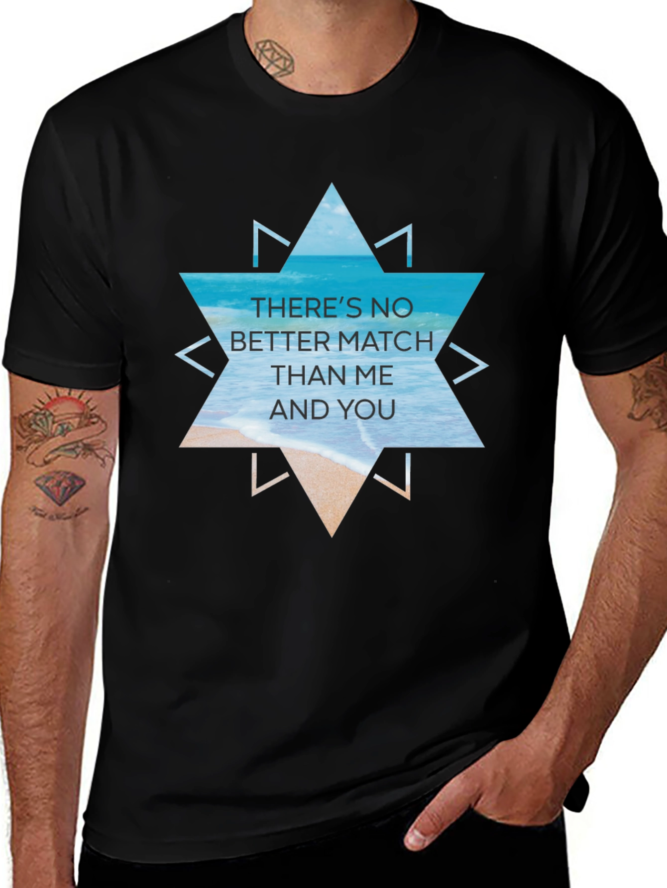 Beach Vibes Graphic Tee - Theres No Better Match