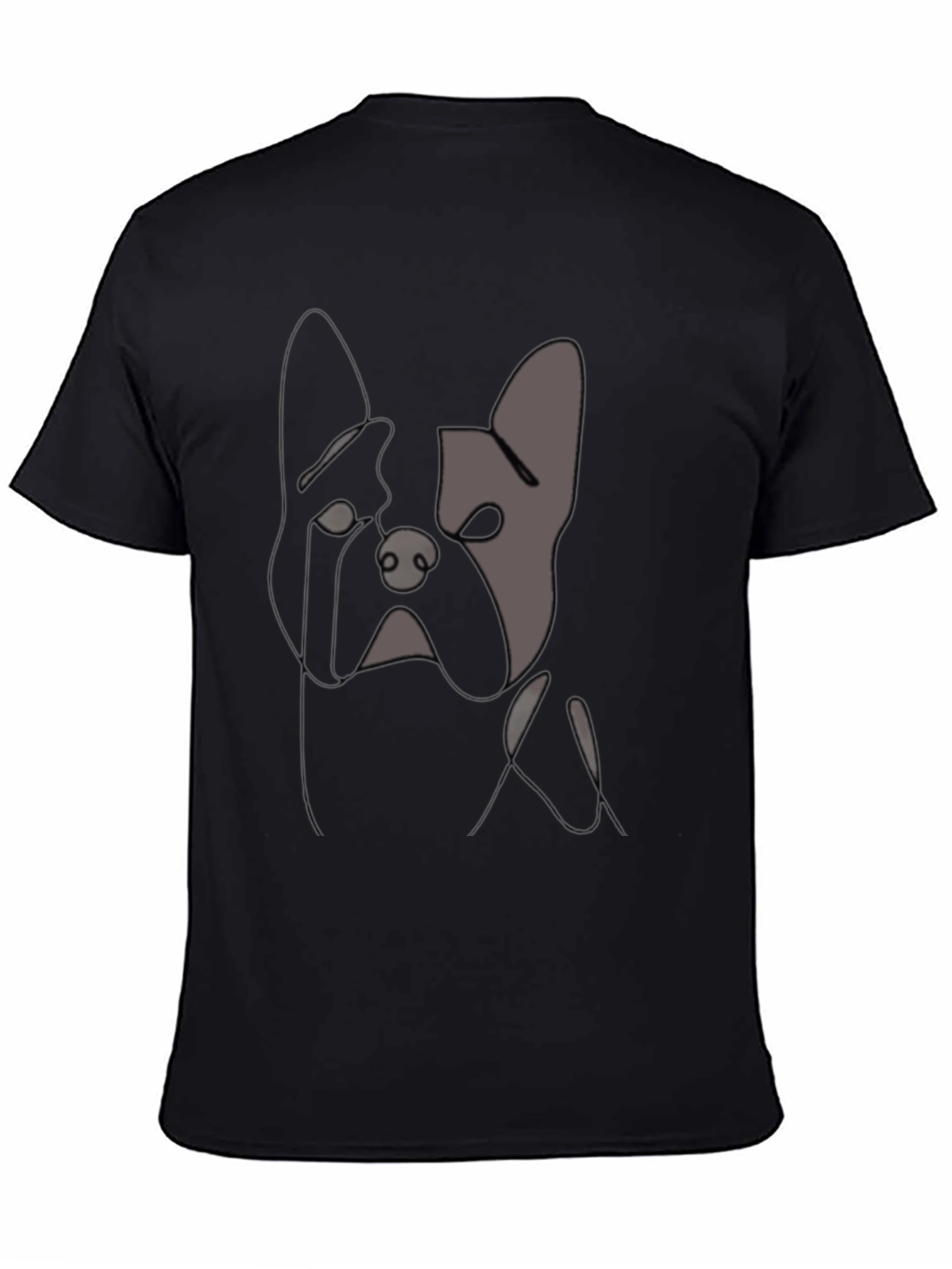 Minimalist Dog T-Shirt - Stylish Canine Graphic Tee