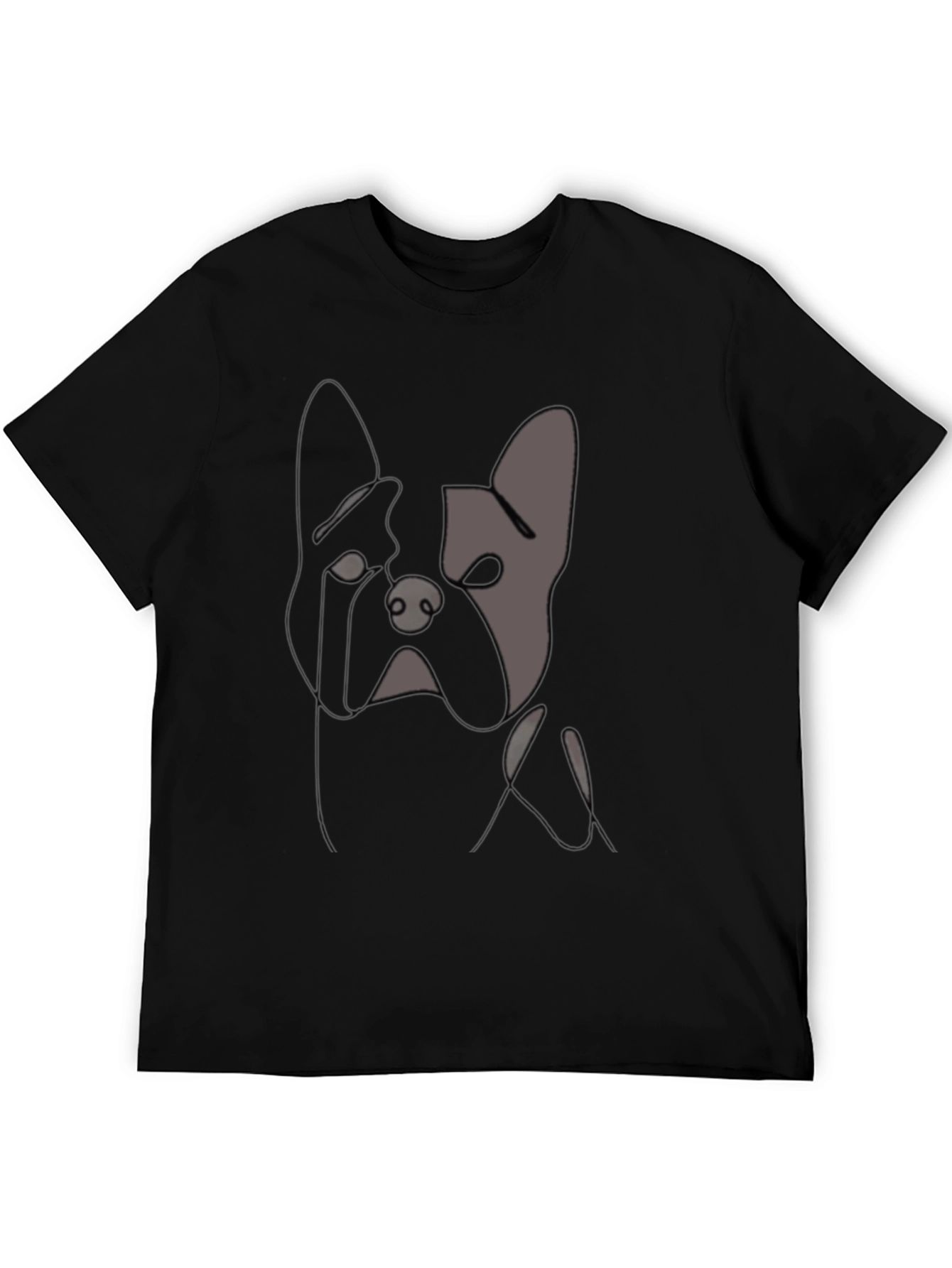 Minimalist Dog T-Shirt - Stylish Canine Graphic Tee
