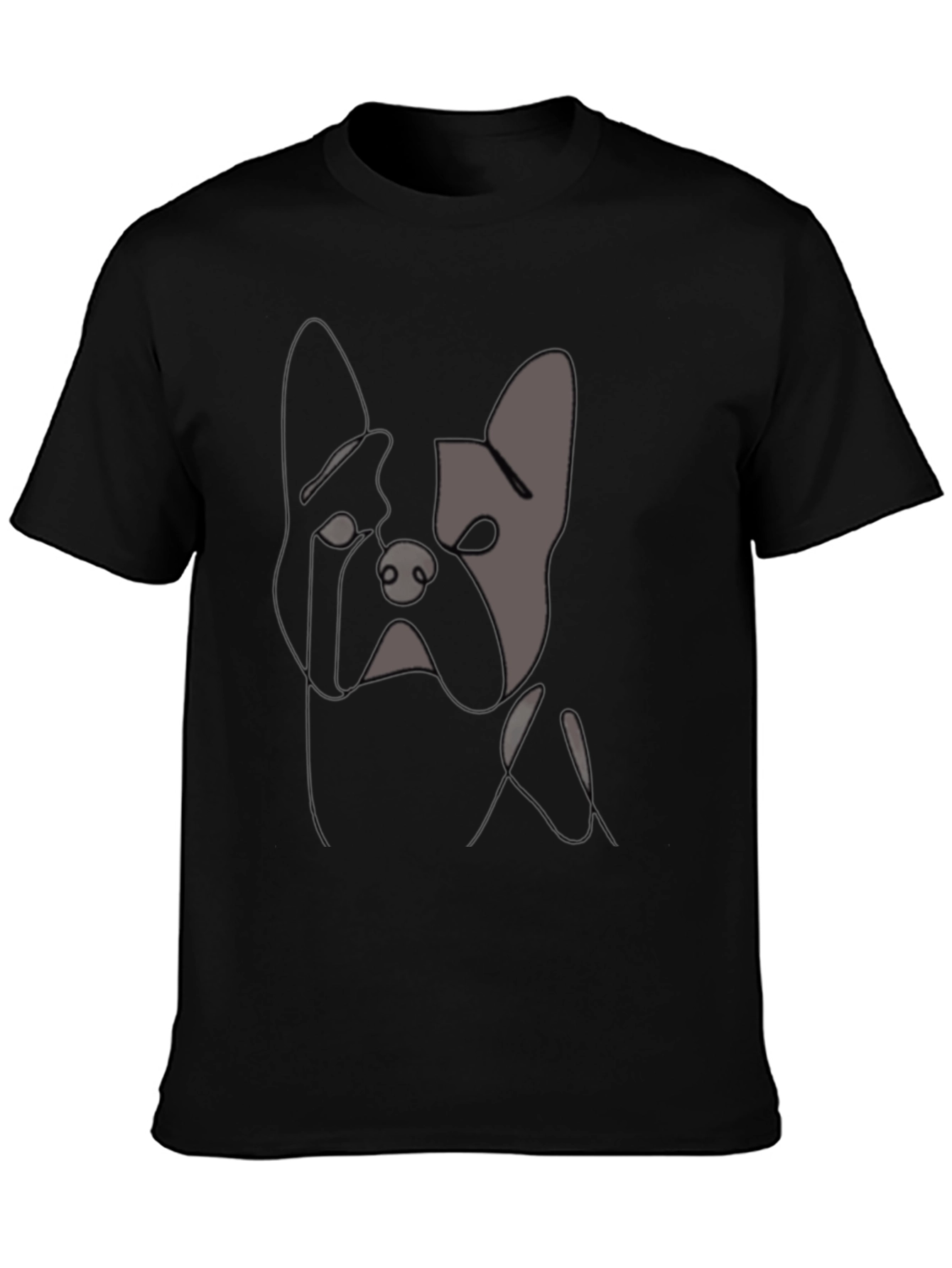 Minimalist Dog T-Shirt - Stylish Canine Graphic Tee