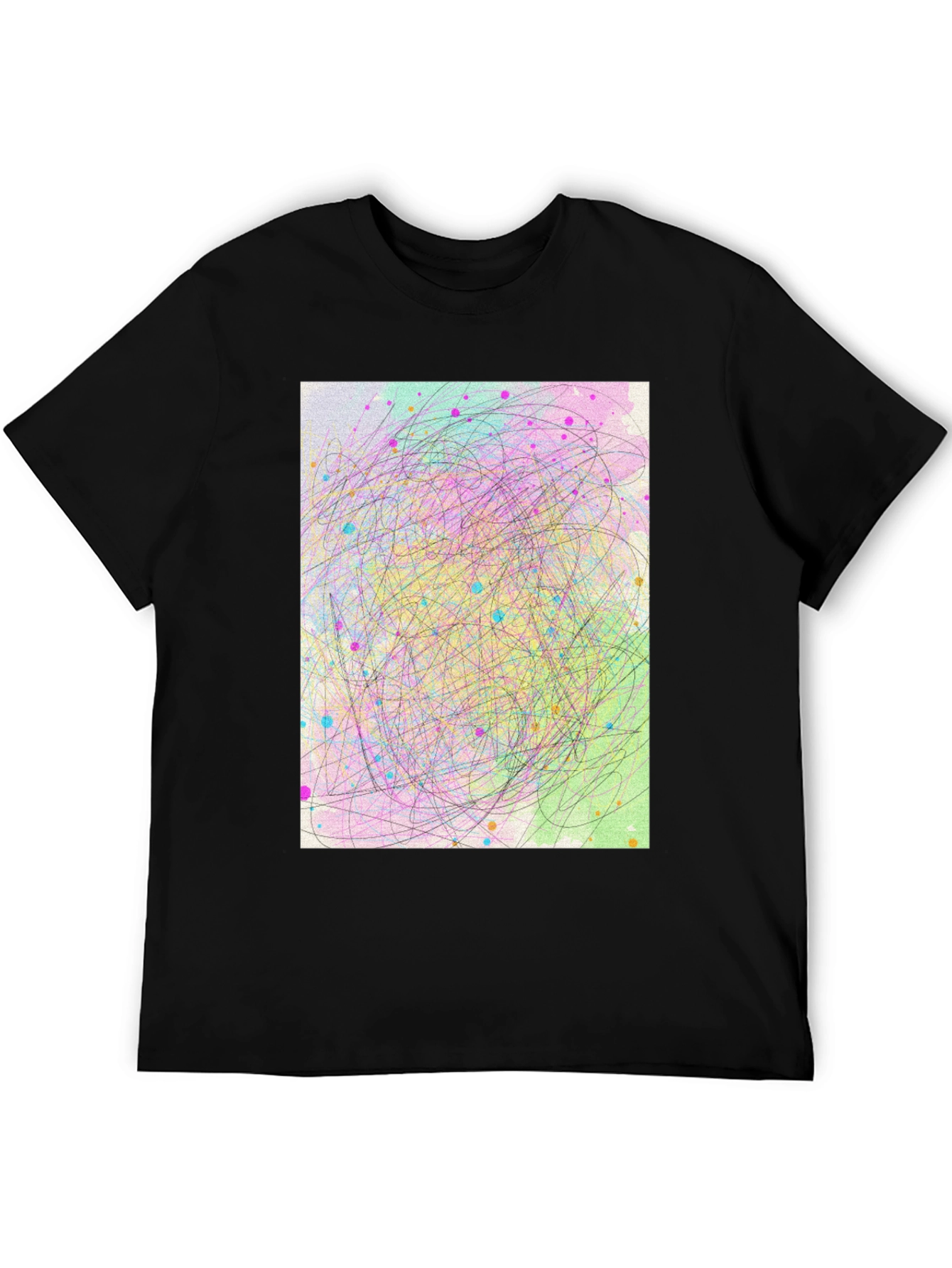 Abstract Scribble Art T-Shirt - Soft Cotton Tee