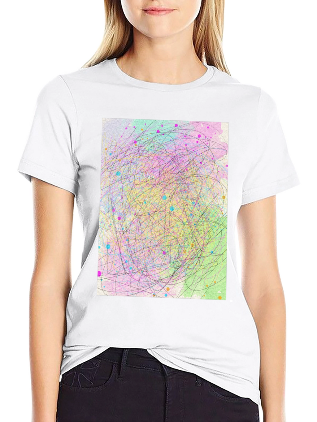 Abstract Scribble Art T-Shirt - Soft Cotton Tee